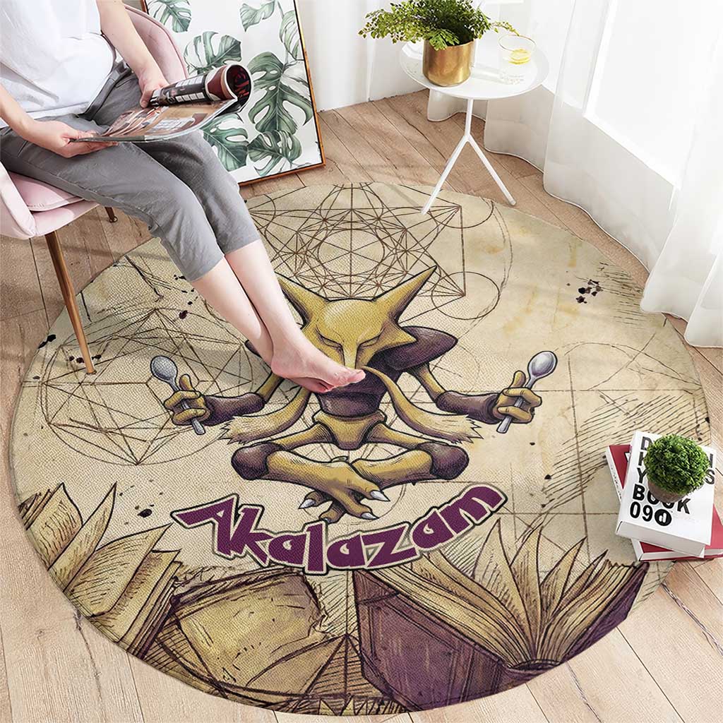 Alakazam Round Carpet Mystic Geometric Alchemy Art