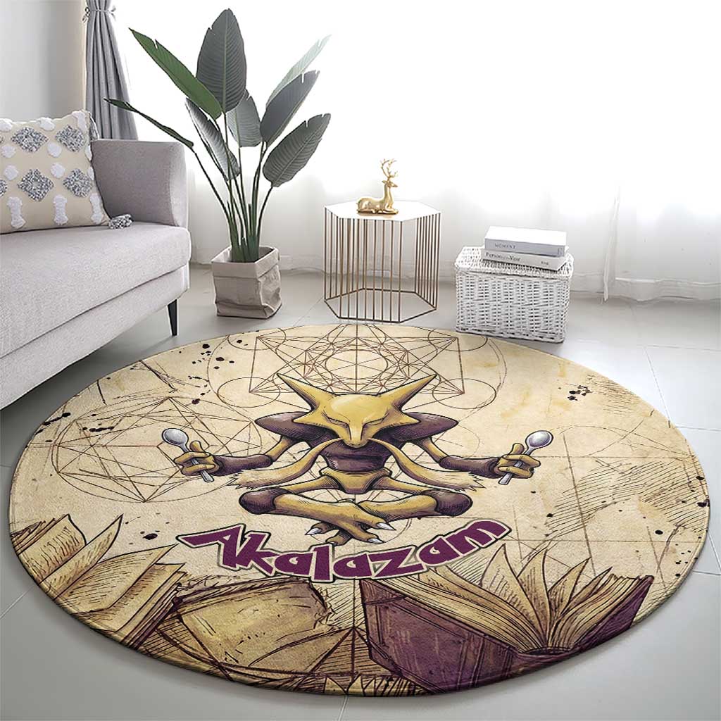 Alakazam Round Carpet Mystic Geometric Alchemy Art