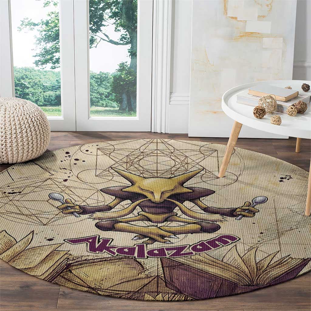 Alakazam Round Carpet Mystic Geometric Alchemy Art