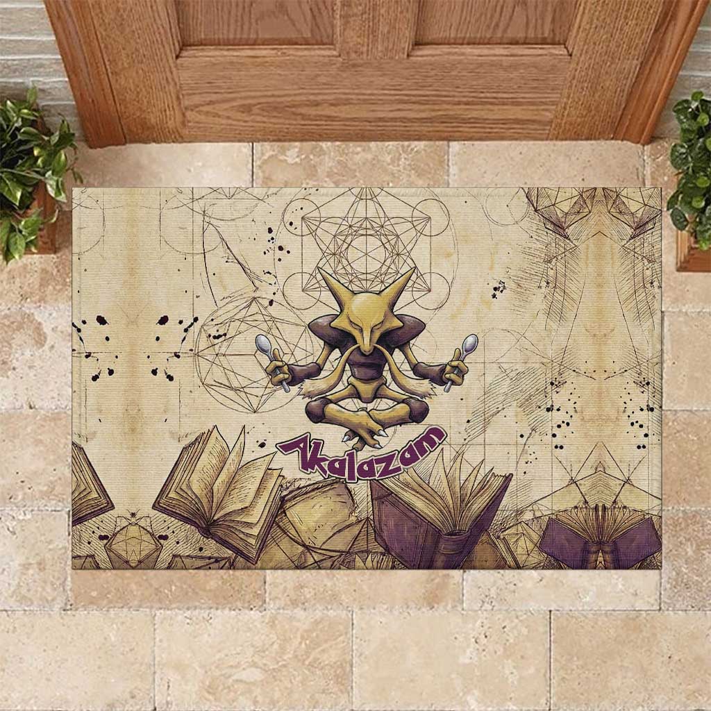 Alakazam Rubber Doormat Mystic Geometric Alchemy Art