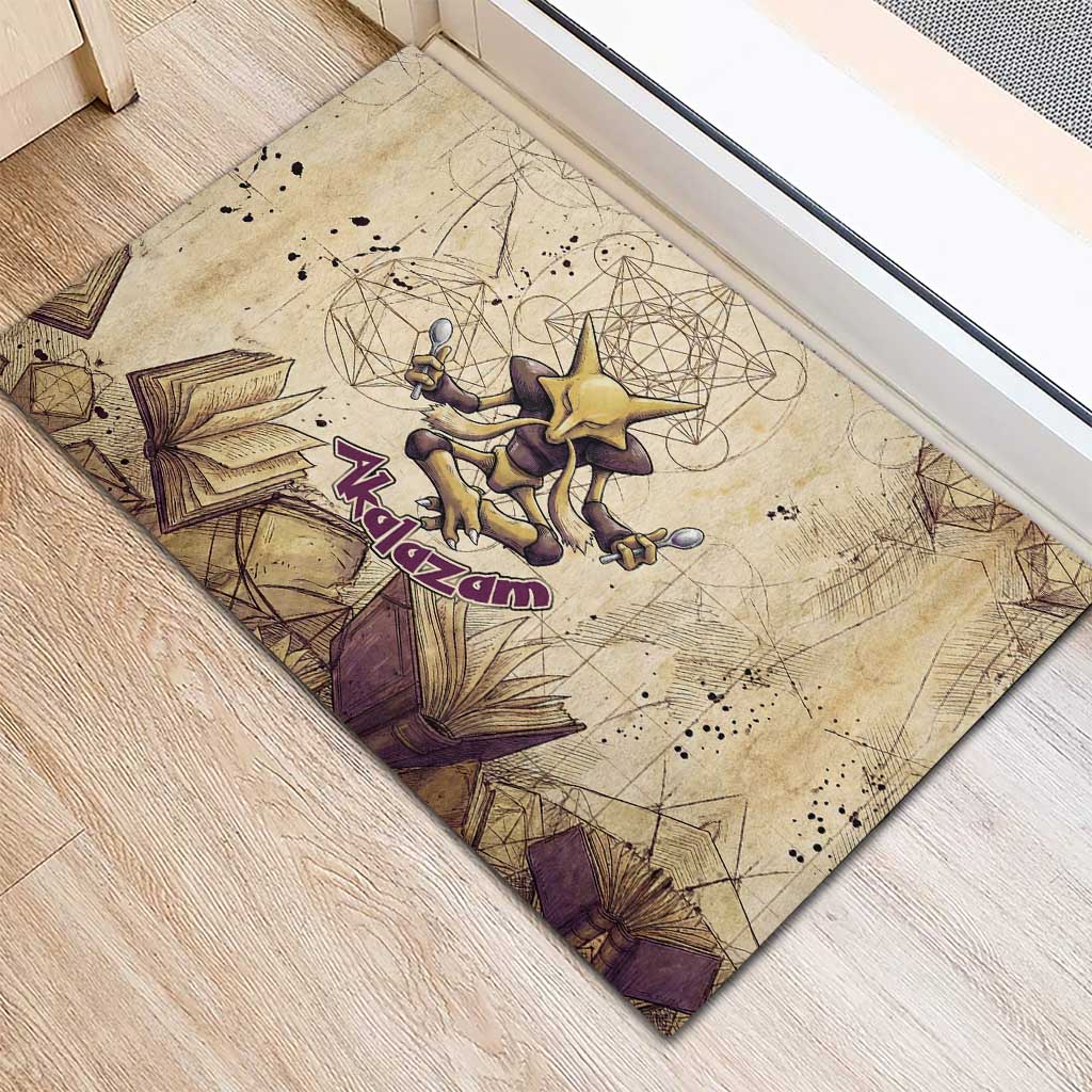 Alakazam Rubber Doormat Mystic Geometric Alchemy Art
