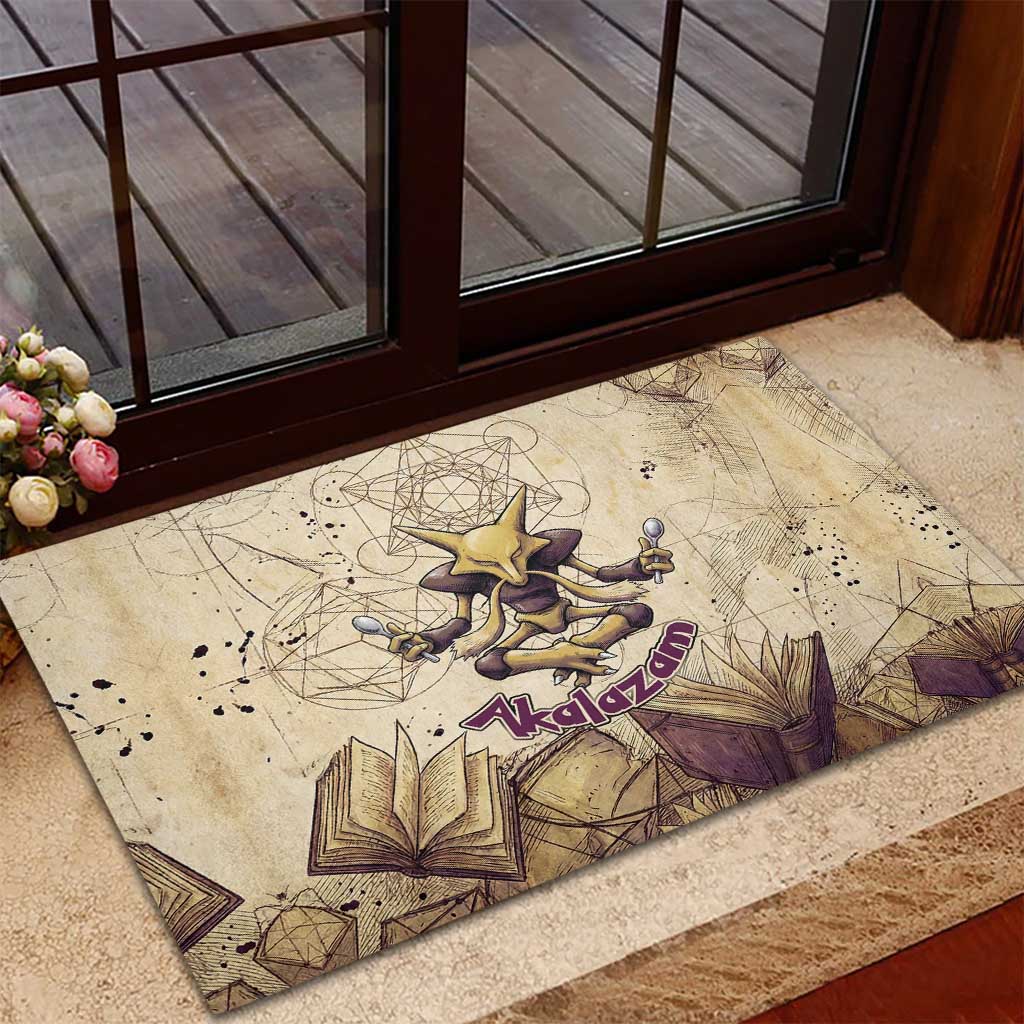 Alakazam Rubber Doormat Mystic Geometric Alchemy Art