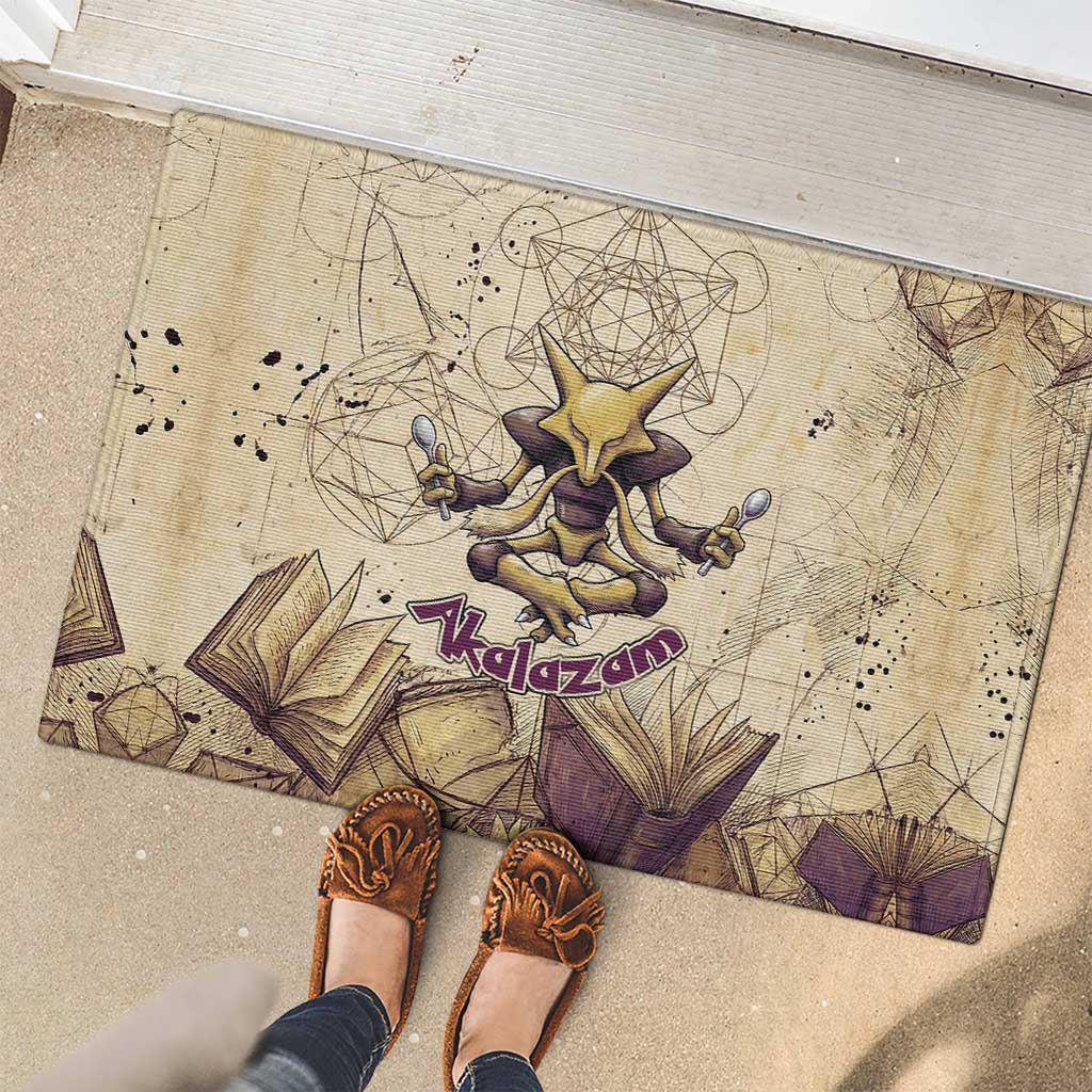 Alakazam Rubber Doormat Mystic Geometric Alchemy Art