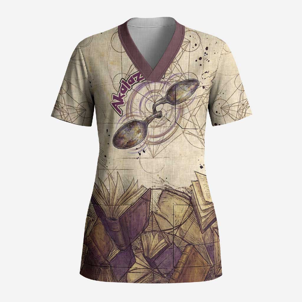Alakazam Scrub Top Mystic Geometric Alchemy Art