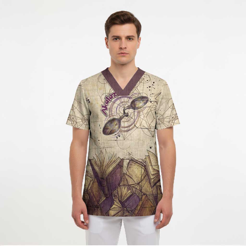 Alakazam Scrub Top Mystic Geometric Alchemy Art