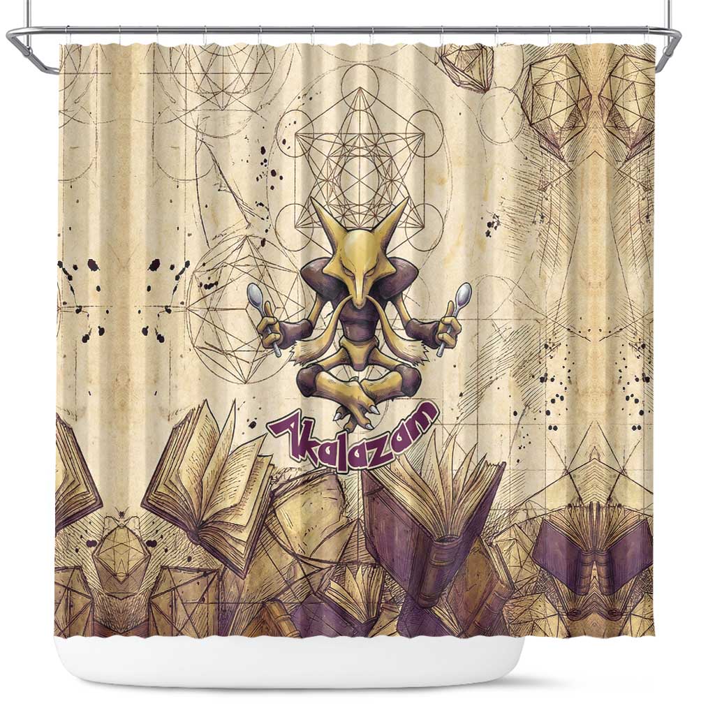 Alakazam Shower Curtain Mystic Geometric Alchemy Art