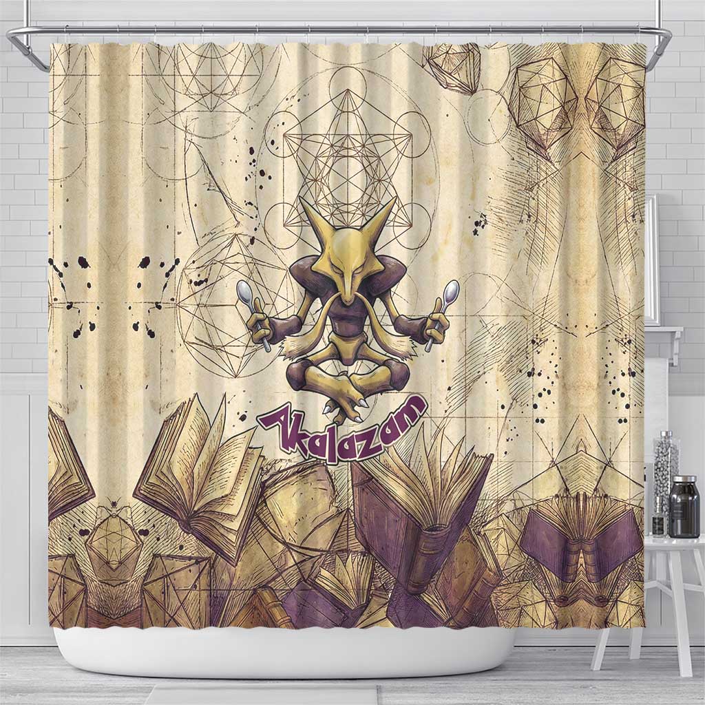 Alakazam Shower Curtain Mystic Geometric Alchemy Art