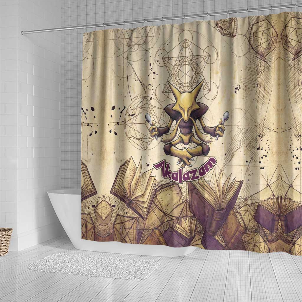 Alakazam Shower Curtain Mystic Geometric Alchemy Art
