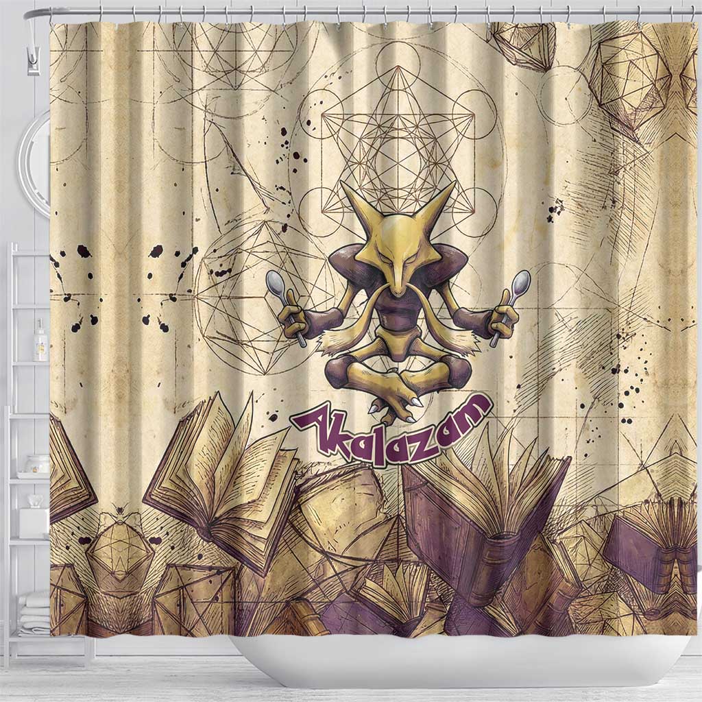 Alakazam Shower Curtain Mystic Geometric Alchemy Art