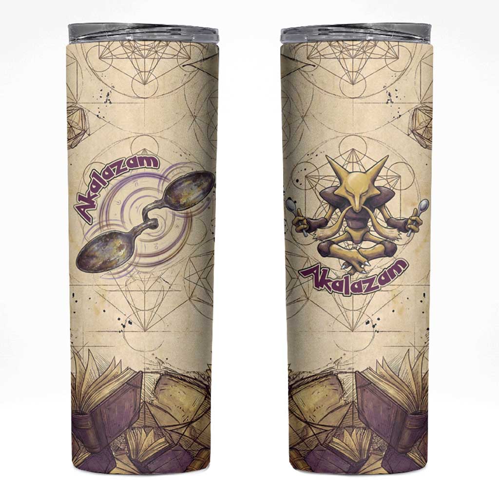 Alakazam Skinny Tumbler Mystic Geometric Alchemy Art