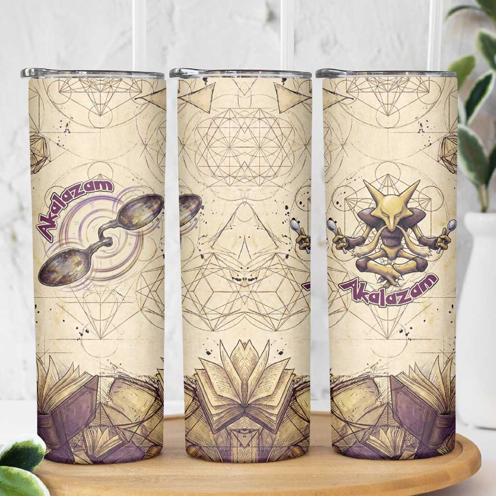 Alakazam Skinny Tumbler Mystic Geometric Alchemy Art