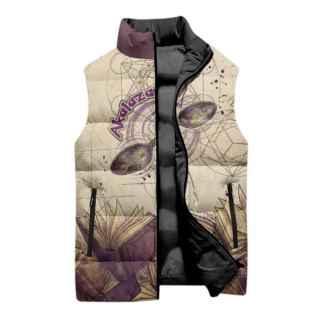 Alakazam Sleeveless Puffer Jacket Mystic Geometric Alchemy Art