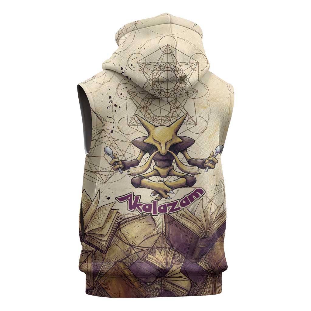 Alakazam Sleeveless Zip Hoodie Mystic Geometric Alchemy Art