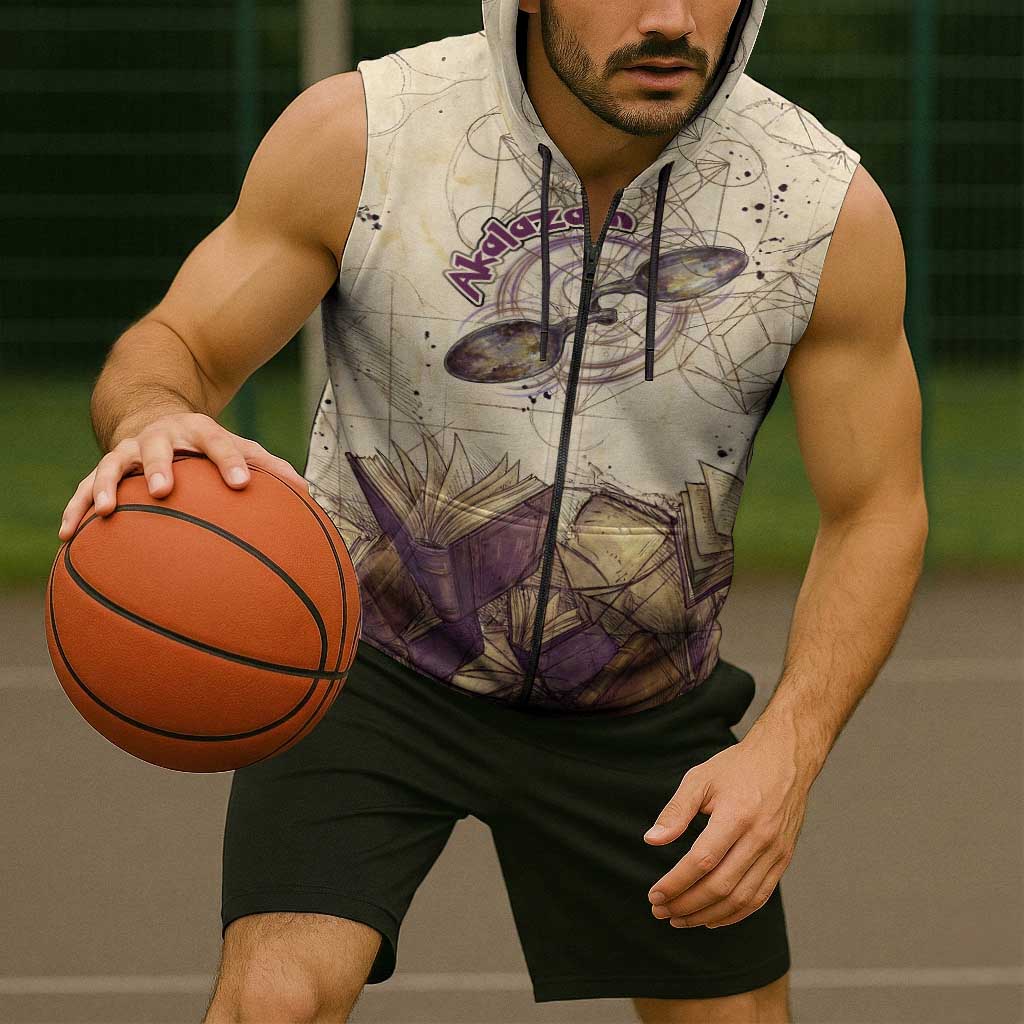 Alakazam Sleeveless Zip Hoodie Mystic Geometric Alchemy Art