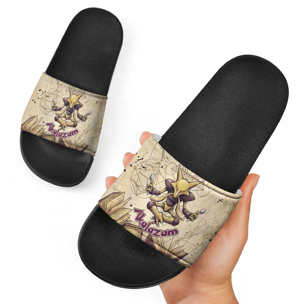 Alakazam Slide Sandals Mystic Geometric Alchemy Art