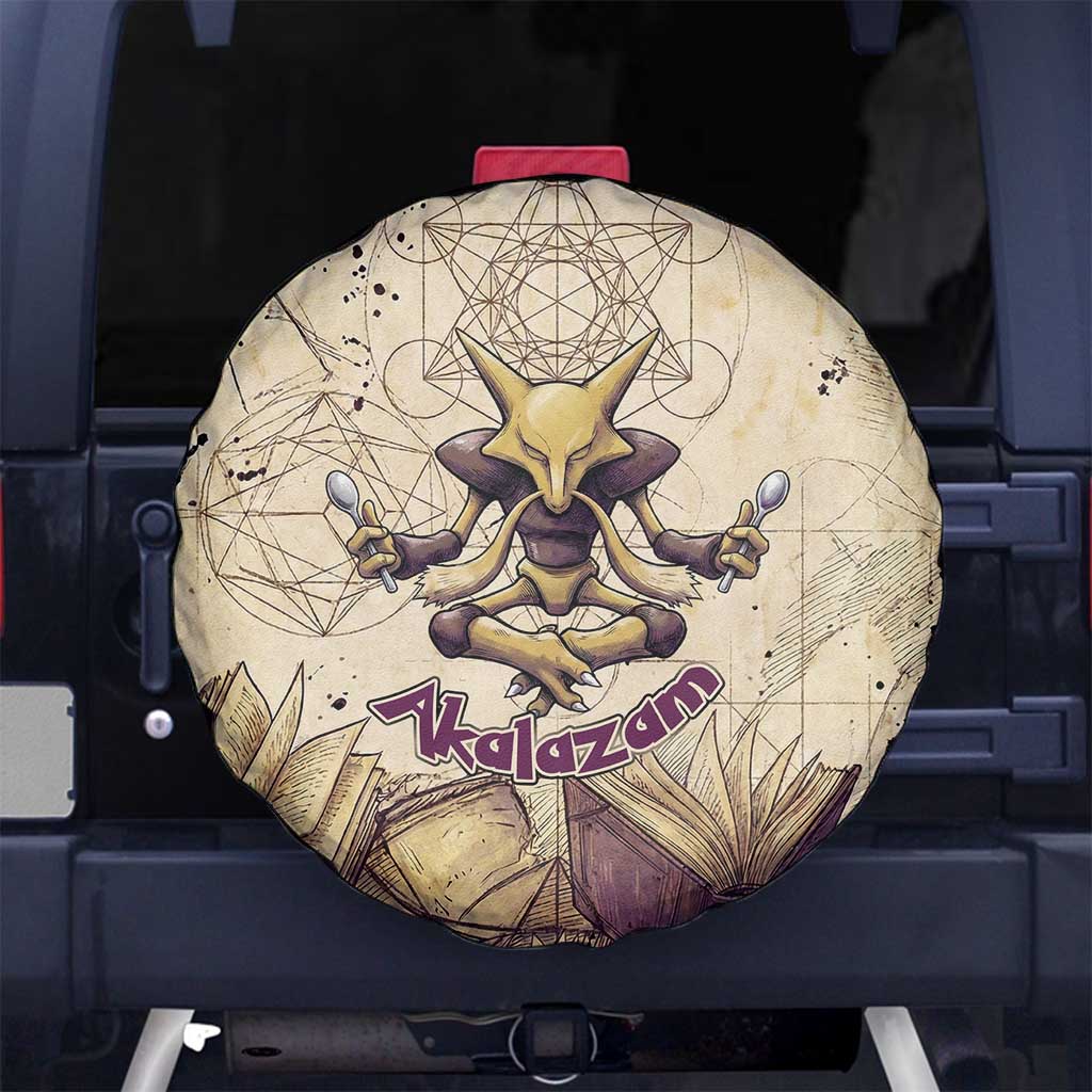 Alakazam Spare Tire Cover Mystic Geometric Alchemy Art