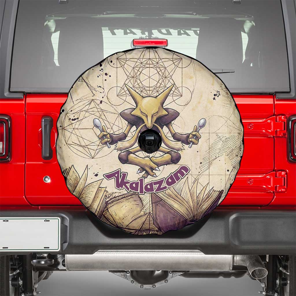 Alakazam Spare Tire Cover Mystic Geometric Alchemy Art
