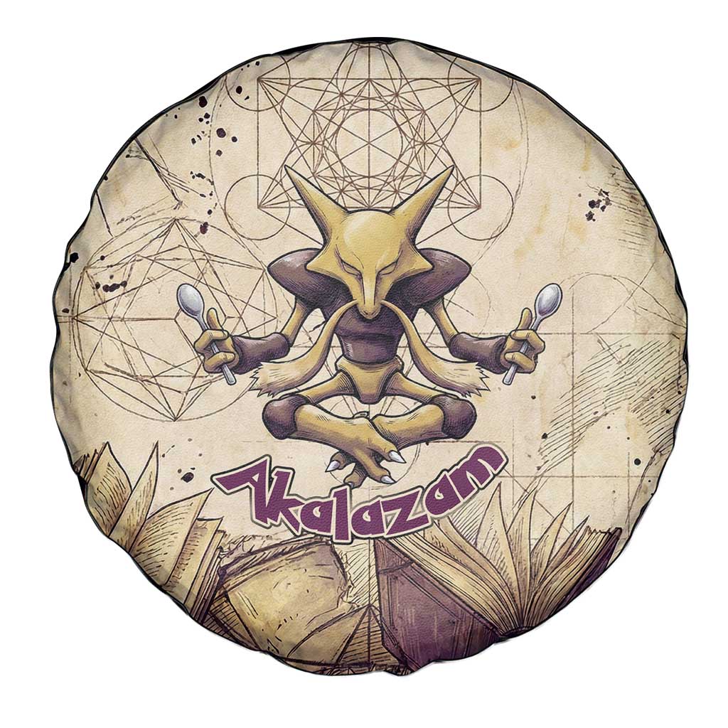 Alakazam Spare Tire Cover Mystic Geometric Alchemy Art