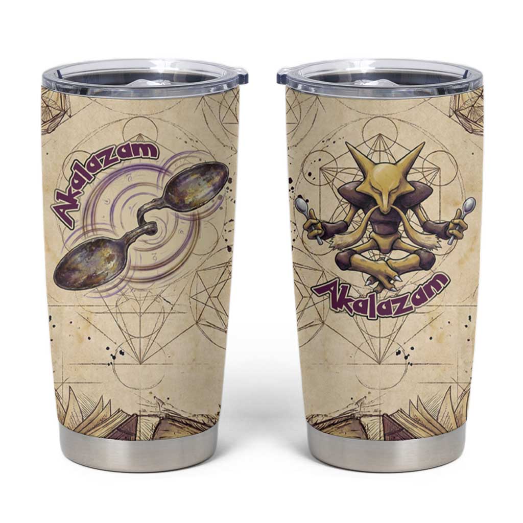 Alakazam Tumbler Cup Mystic Geometric Alchemy Art