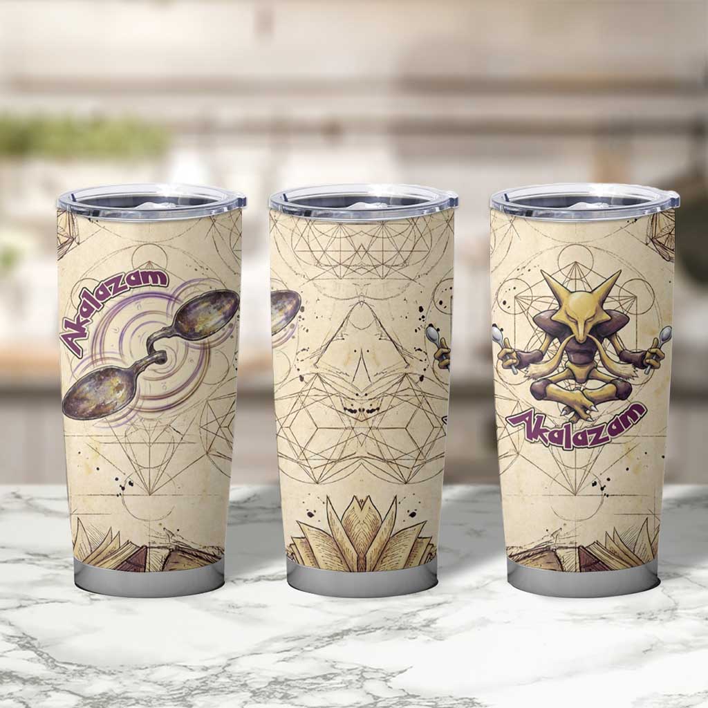 Alakazam Tumbler Cup Mystic Geometric Alchemy Art