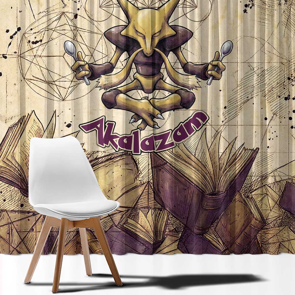 Alakazam Window Curtain Mystic Geometric Alchemy Art