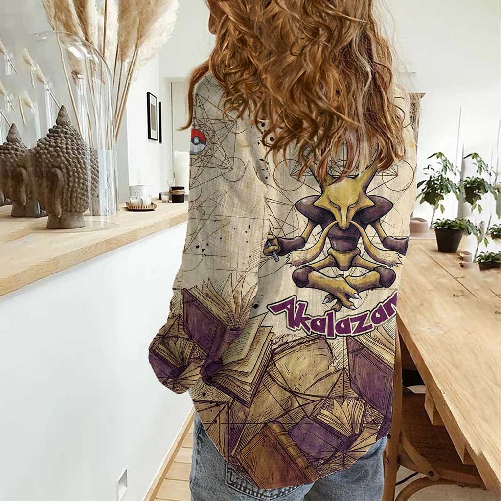 Alakazam Women Casual Shirt Mystic Geometric Alchemy Art