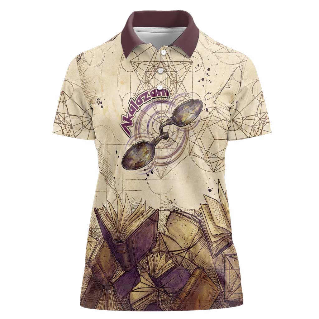 Alakazam Women Polo Shirt Mystic Geometric Alchemy Art