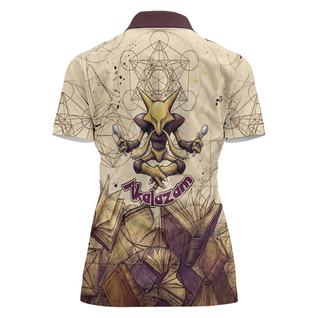 Alakazam Women Polo Shirt Mystic Geometric Alchemy Art