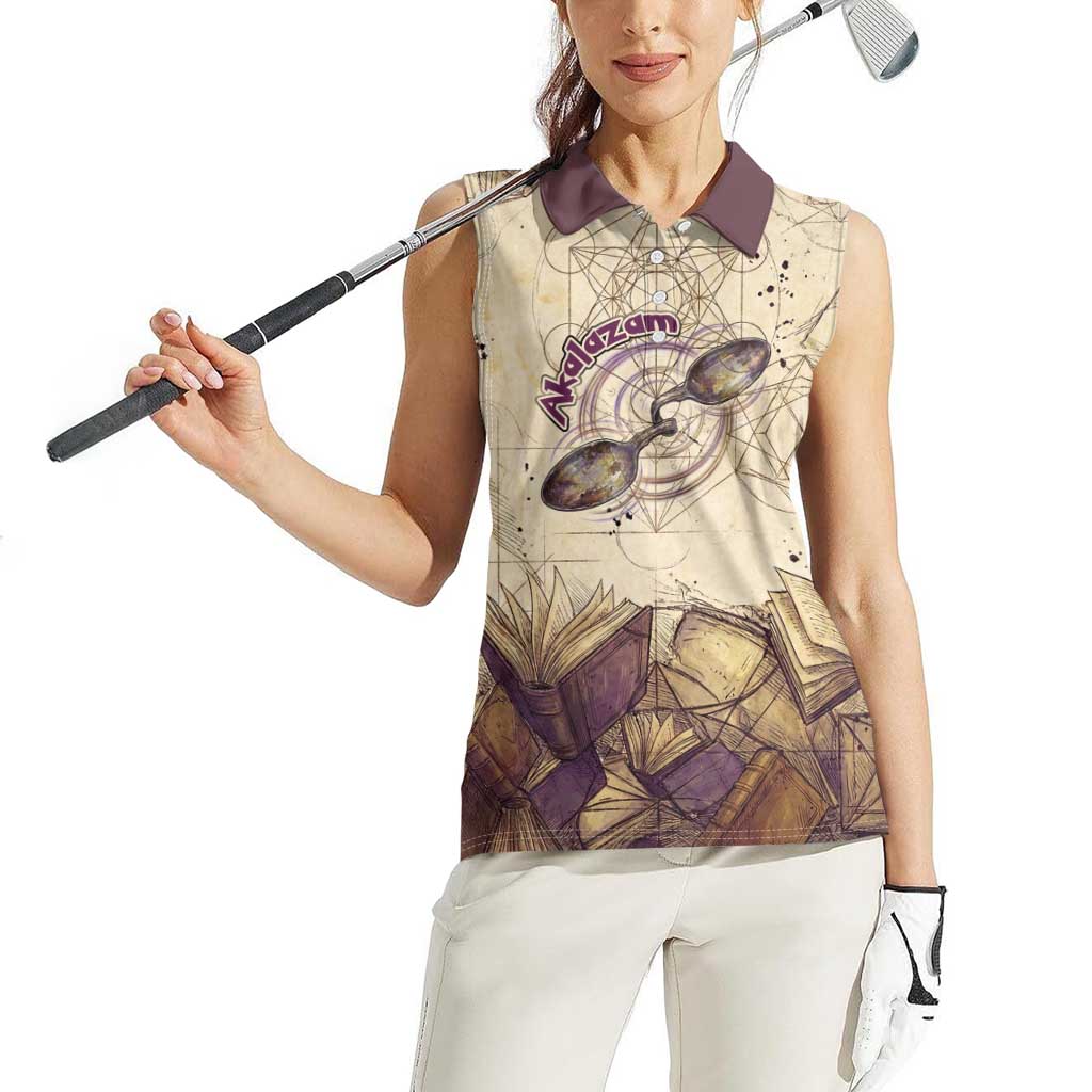 Alakazam Women Sleeveless Polo Shirt Mystic Geometric Alchemy Art