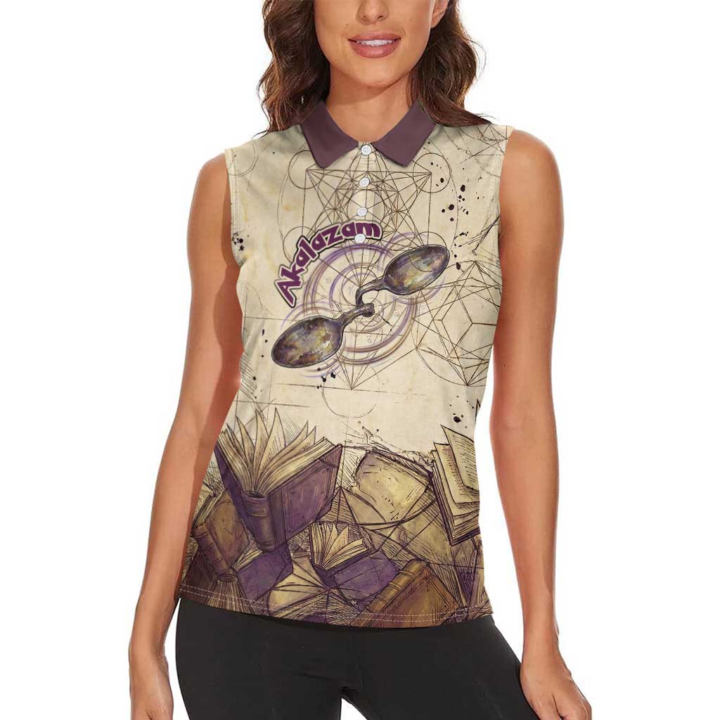 Alakazam Women Sleeveless Polo Shirt Mystic Geometric Alchemy Art