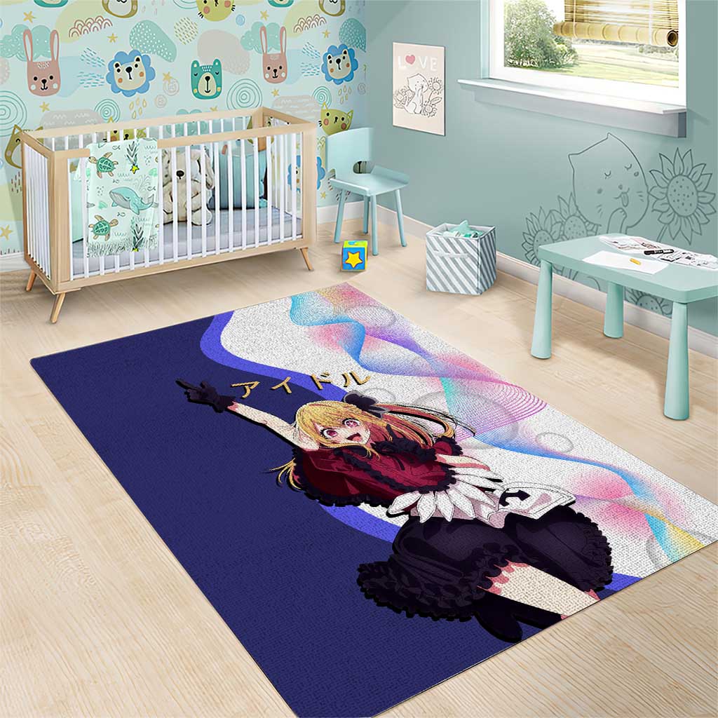 Ruby Hoshino Idol Area Rug Vibrant Idol Anime Style