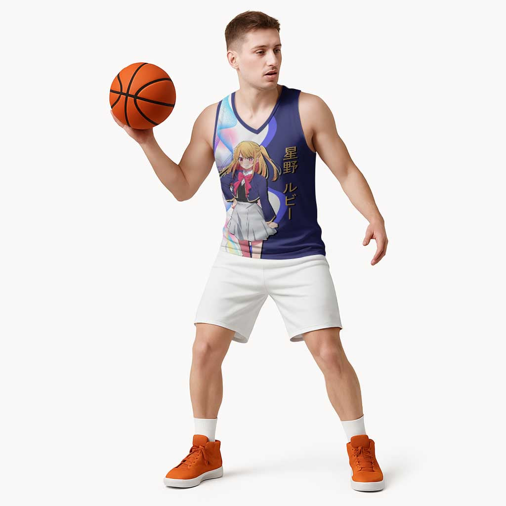 Ruby Hoshino Idol Basketball Jersey Vibrant Idol Anime Style