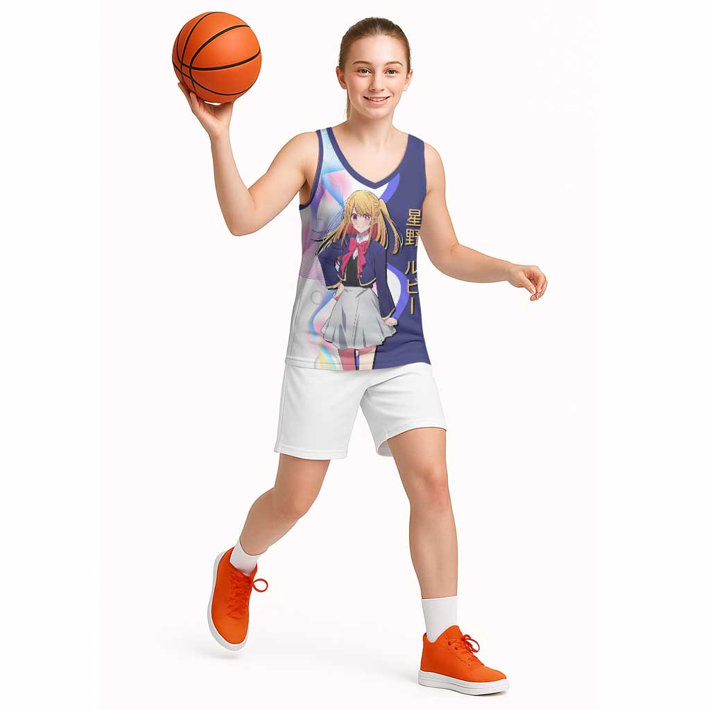 Ruby Hoshino Idol Basketball Jersey Vibrant Idol Anime Style