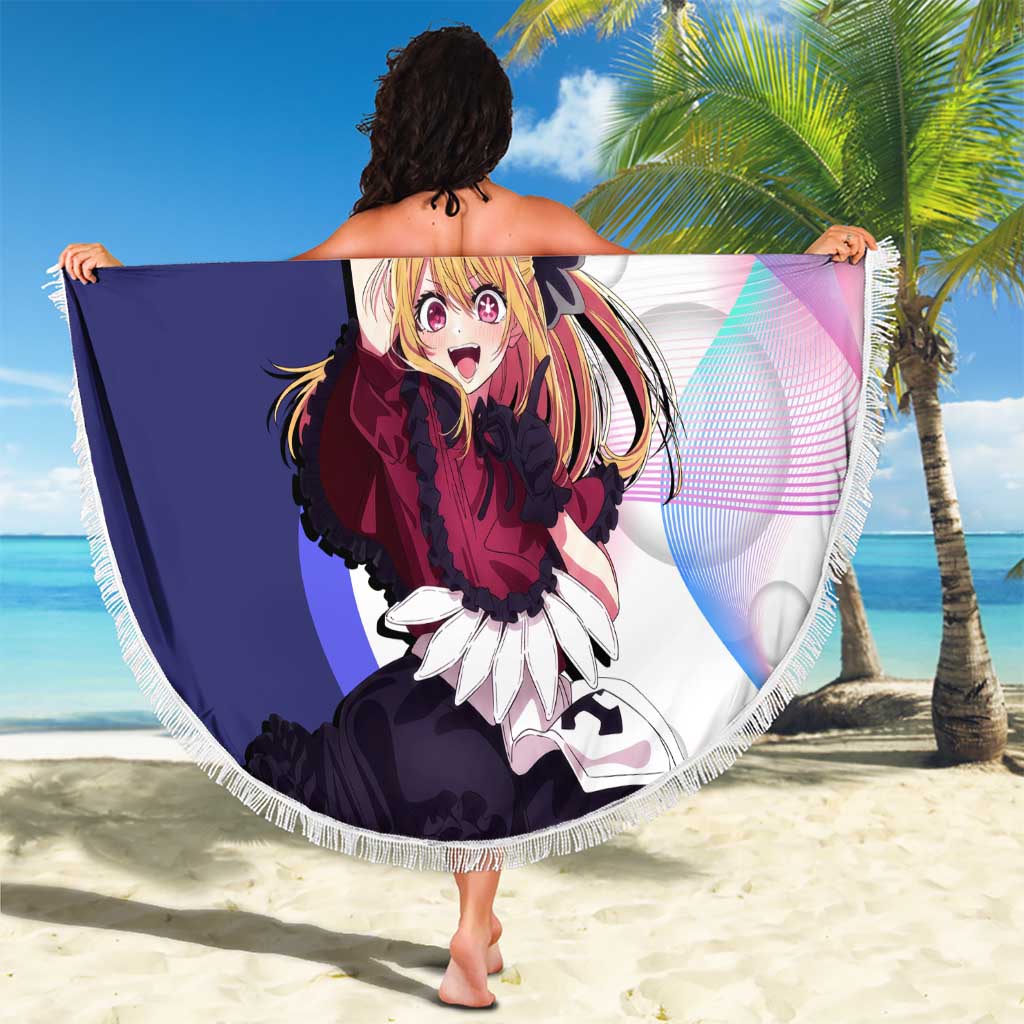 Ruby Hoshino Idol Beach Blanket Vibrant Idol Anime Style