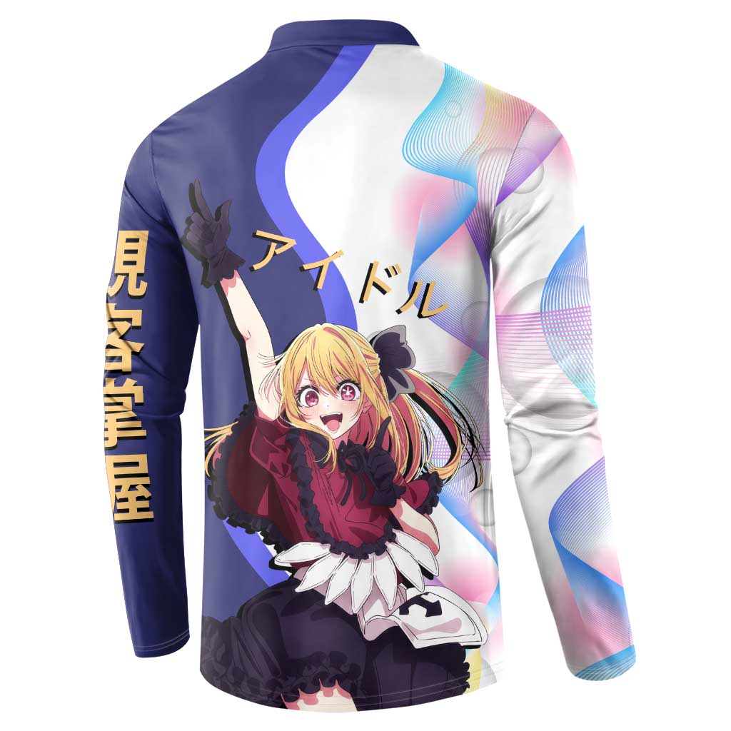 Ruby Hoshino Idol Button Sweatshirt Vibrant Idol Anime Style
