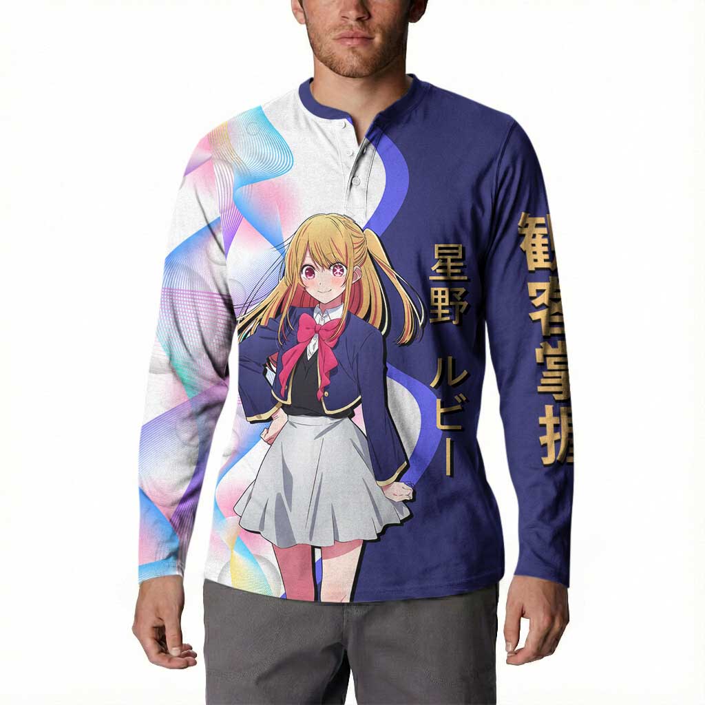 Ruby Hoshino Idol Button Sweatshirt Vibrant Idol Anime Style