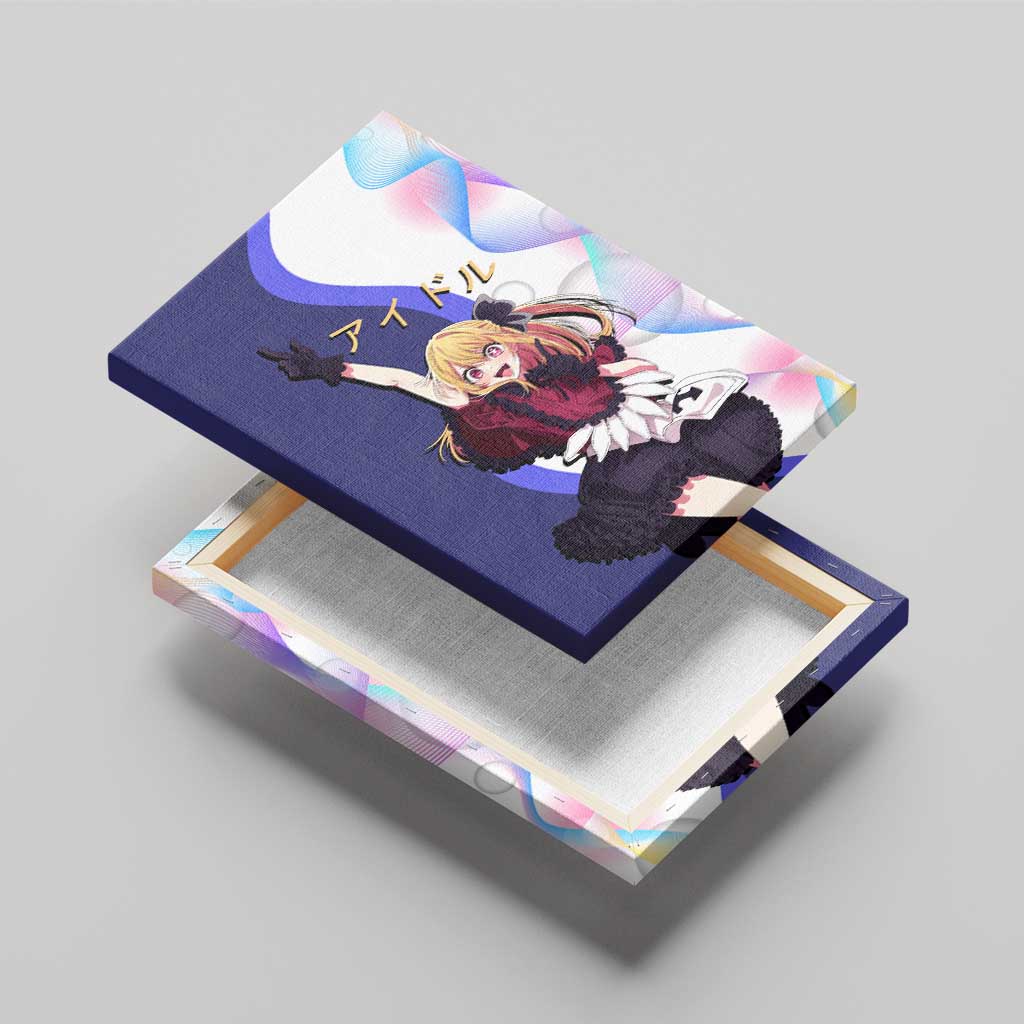 Ruby Hoshino Idol Canvas Wall Art Vibrant Idol Anime Style
