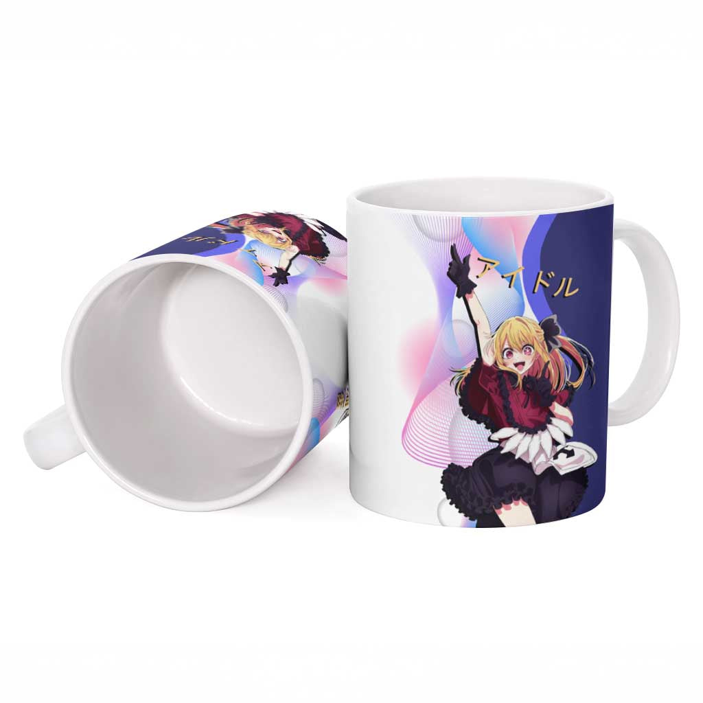 Ruby Hoshino Idol Ceramic Mug Vibrant Idol Anime Style