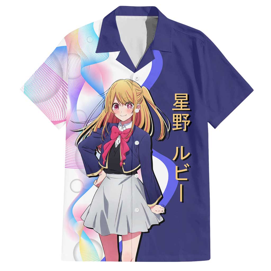 Ruby Hoshino Idol Hawaiian Shirt Vibrant Idol Anime Style
