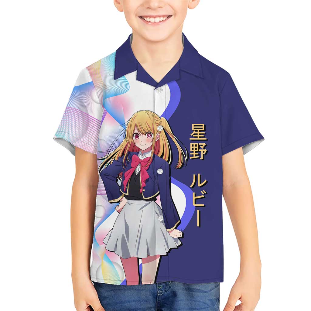 Ruby Hoshino Idol Hawaiian Shirt Vibrant Idol Anime Style