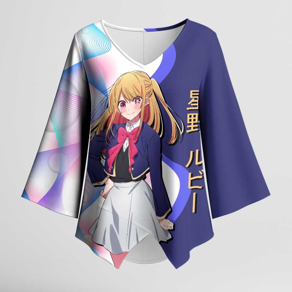 Ruby Hoshino Idol Kimono Sleeve Blouse Vibrant Idol Anime Style