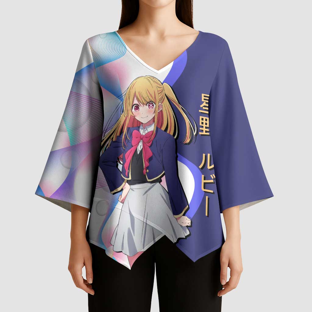 Ruby Hoshino Idol Kimono Sleeve Blouse Vibrant Idol Anime Style