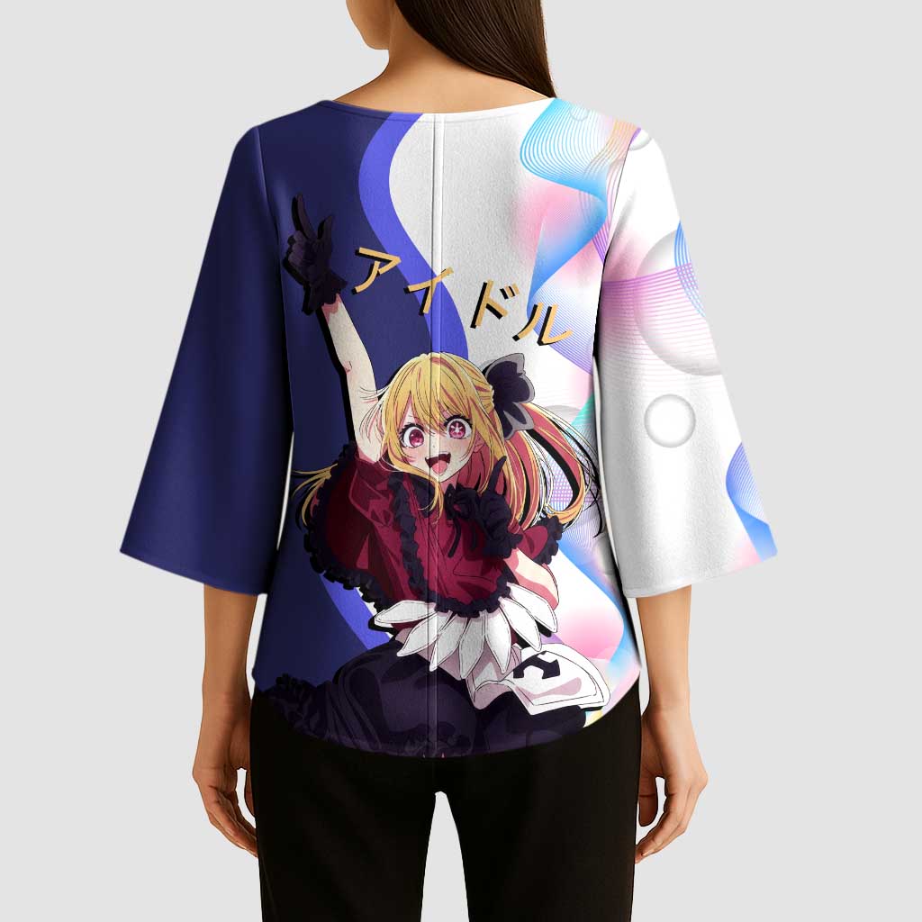 Ruby Hoshino Idol Kimono Sleeve Blouse Vibrant Idol Anime Style