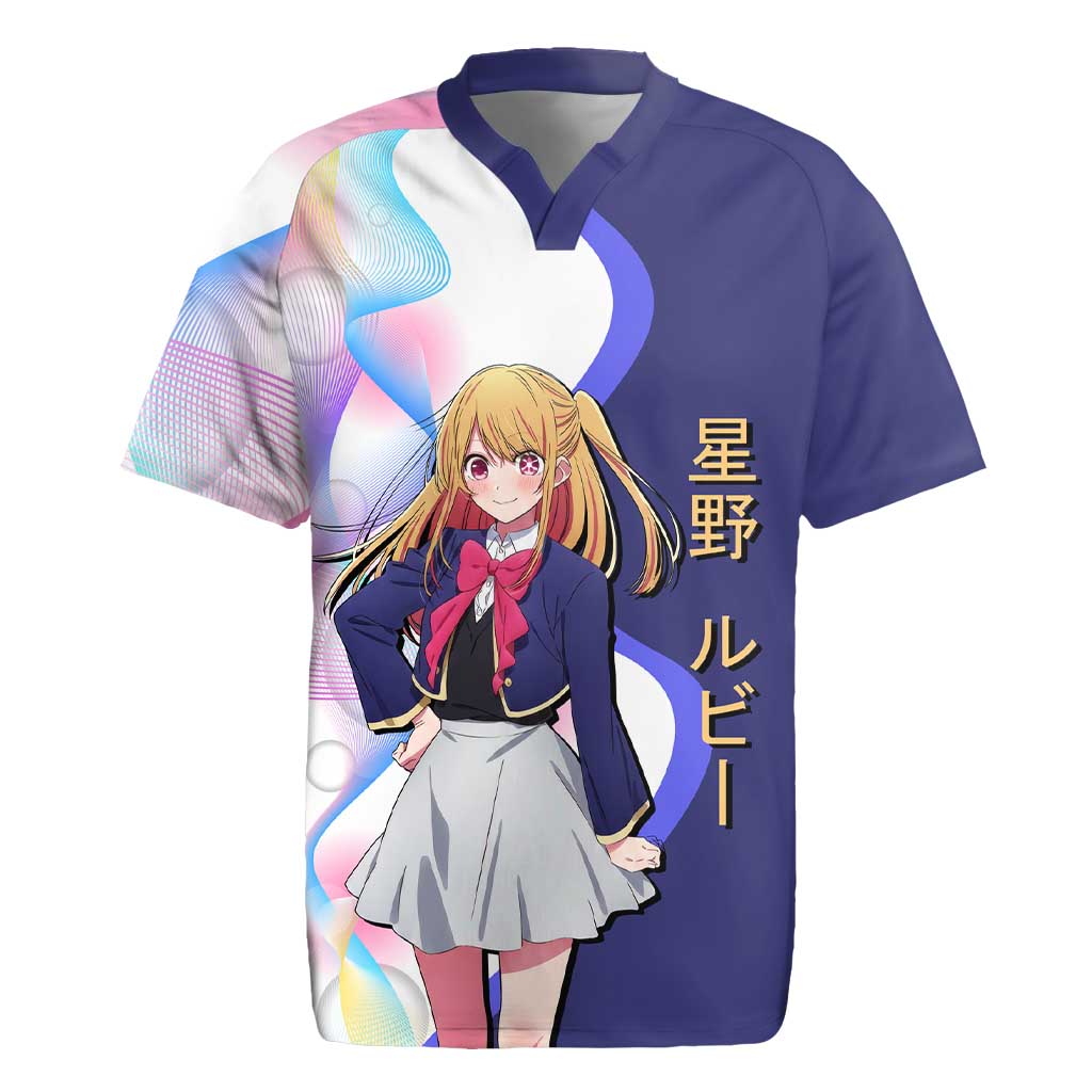Ruby Hoshino Idol Rugby Jersey Vibrant Idol Anime Style