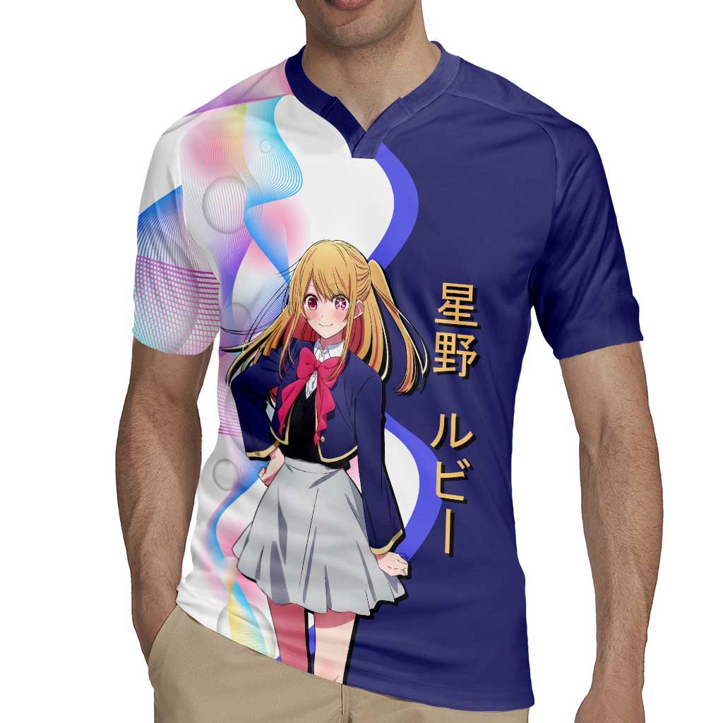 Ruby Hoshino Idol Rugby Jersey Vibrant Idol Anime Style