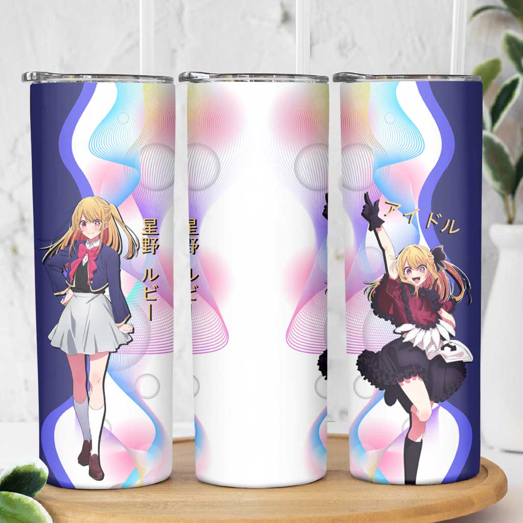 Ruby Hoshino Idol Skinny Tumbler Vibrant Idol Anime Style