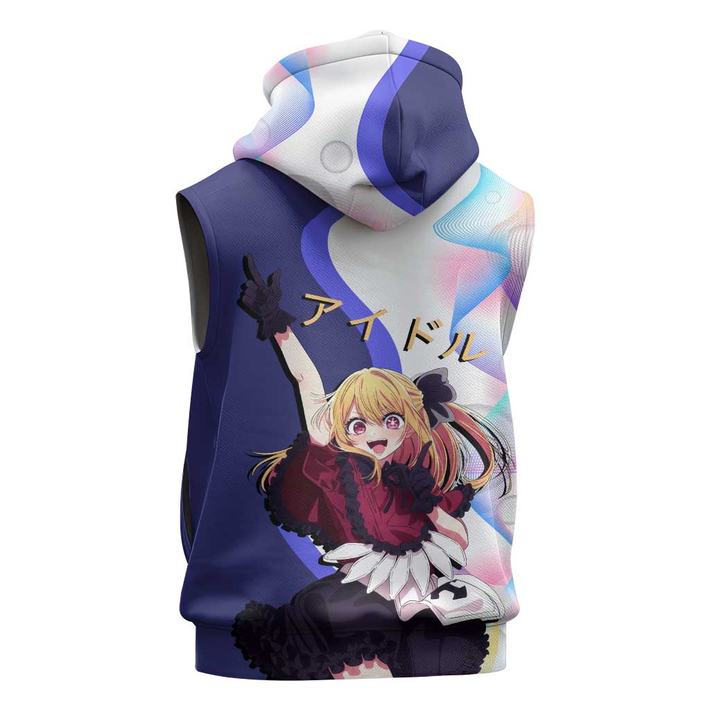 Ruby Hoshino Idol Sleeveless Hoodie Vibrant Idol Anime Style