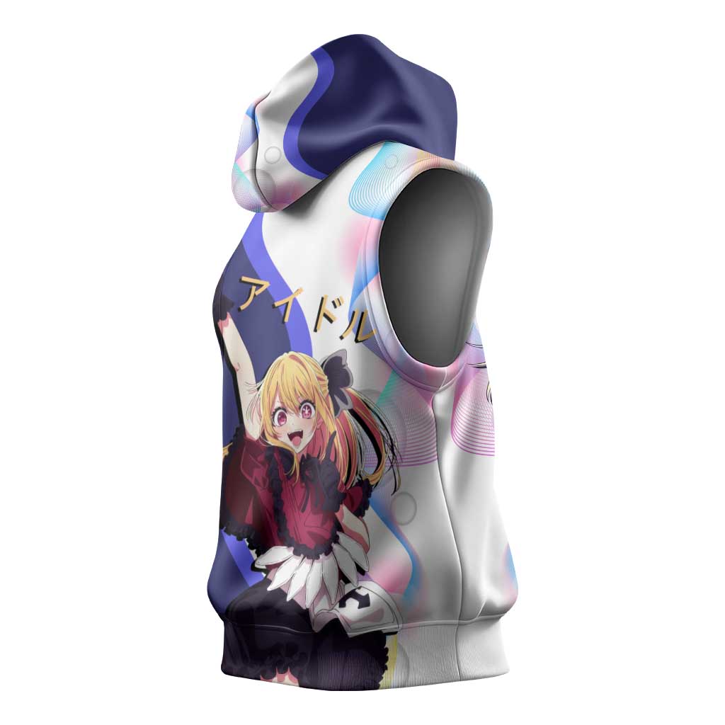 Ruby Hoshino Idol Sleeveless Hoodie Vibrant Idol Anime Style