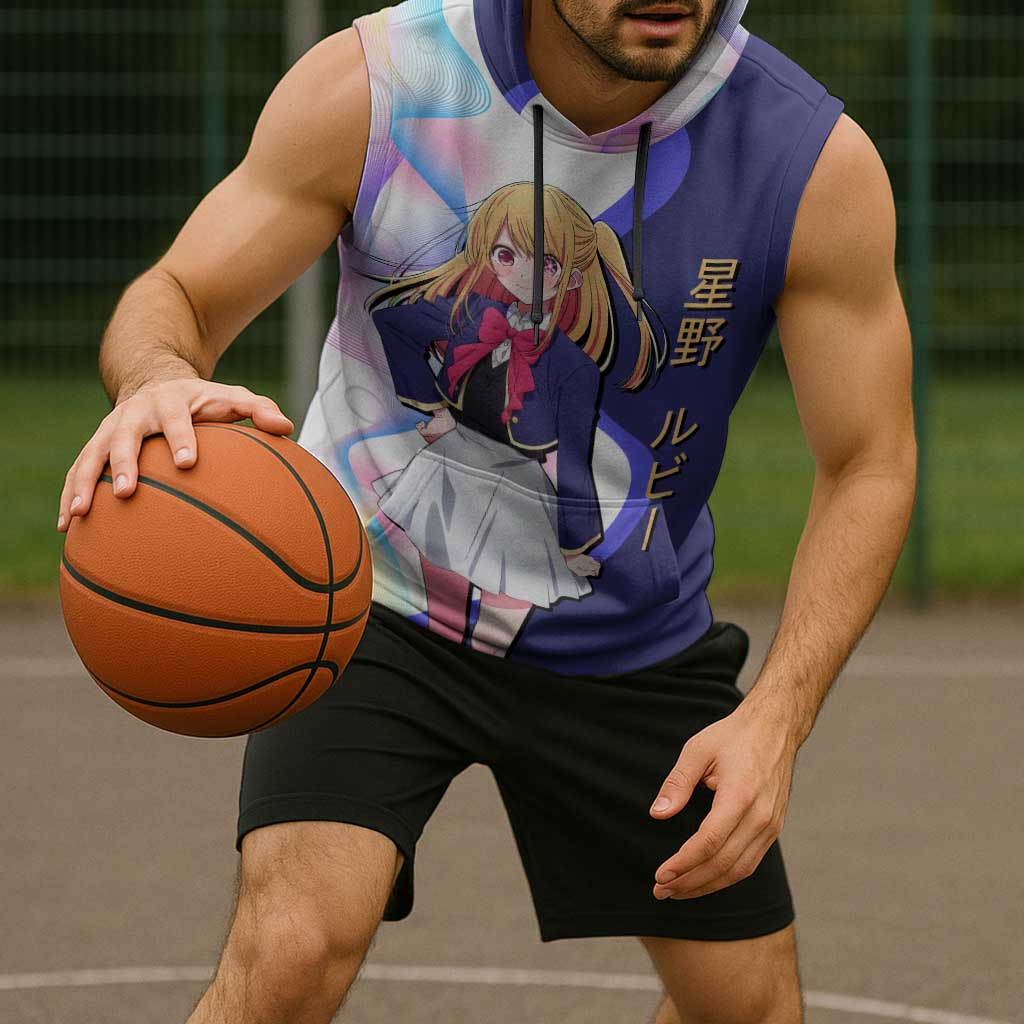 Ruby Hoshino Idol Sleeveless Hoodie Vibrant Idol Anime Style