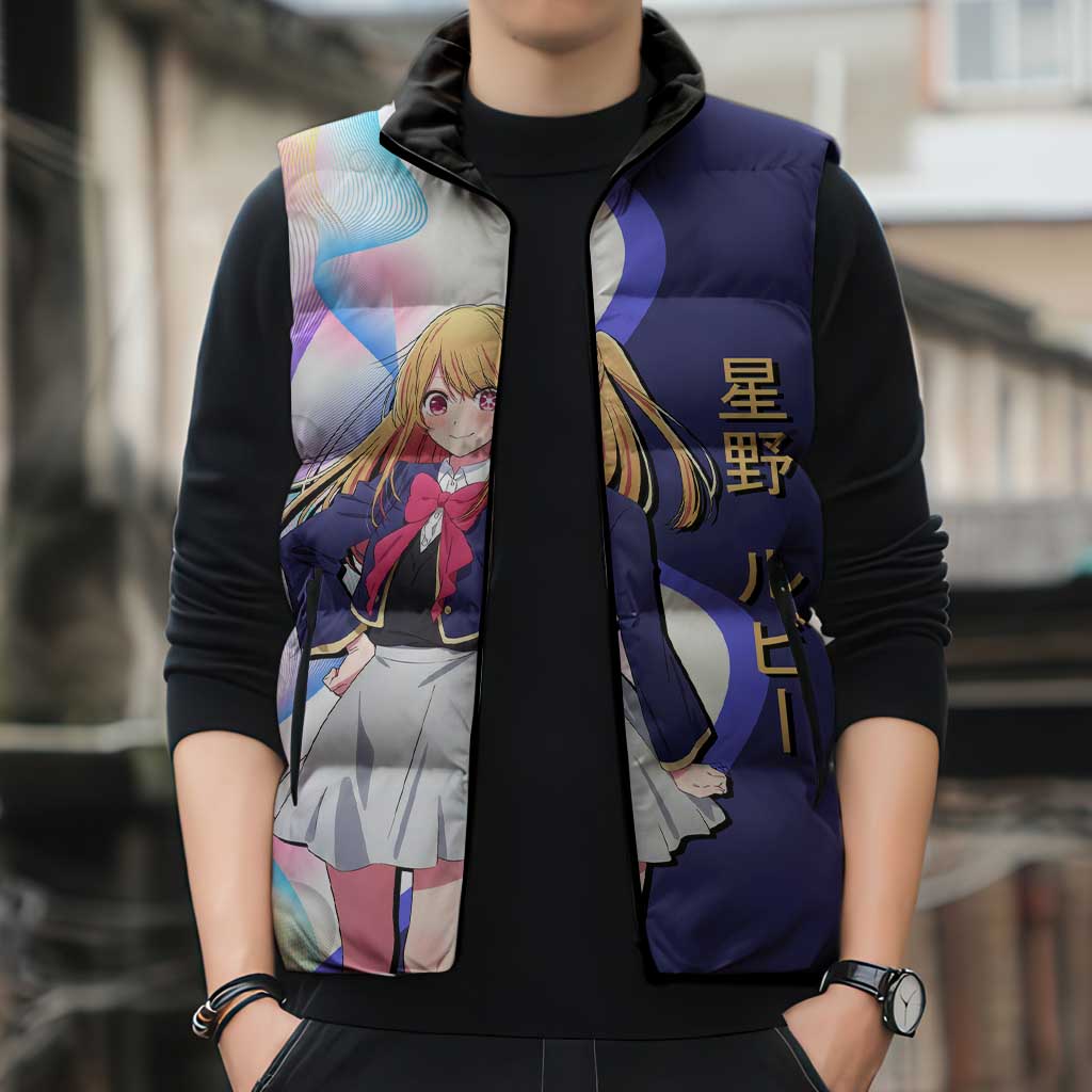 Ruby Hoshino Idol Sleeveless Puffer Jacket Vibrant Idol Anime Style